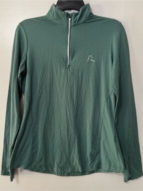 Rhoback Women’s Performance Q-Zip Pullover Size Small Green
